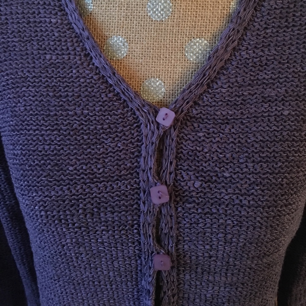 Sigrid Olsen Violet Three Button Cardigan - image 4